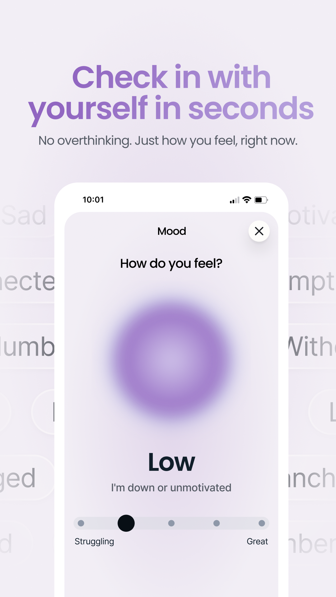 Daily mood check-in
