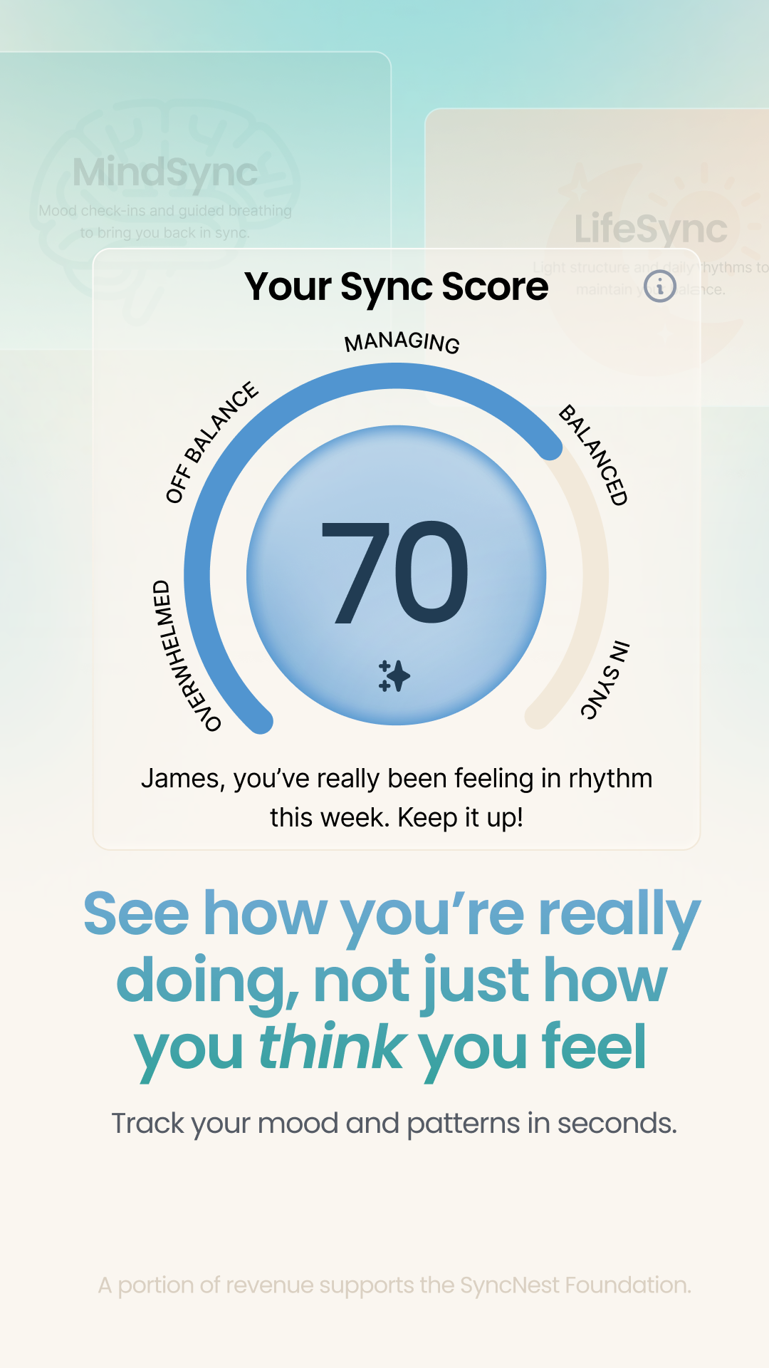 Your Sync Score dashboard